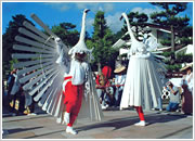島根県津和野町の弥栄神社で行われる鷺舞