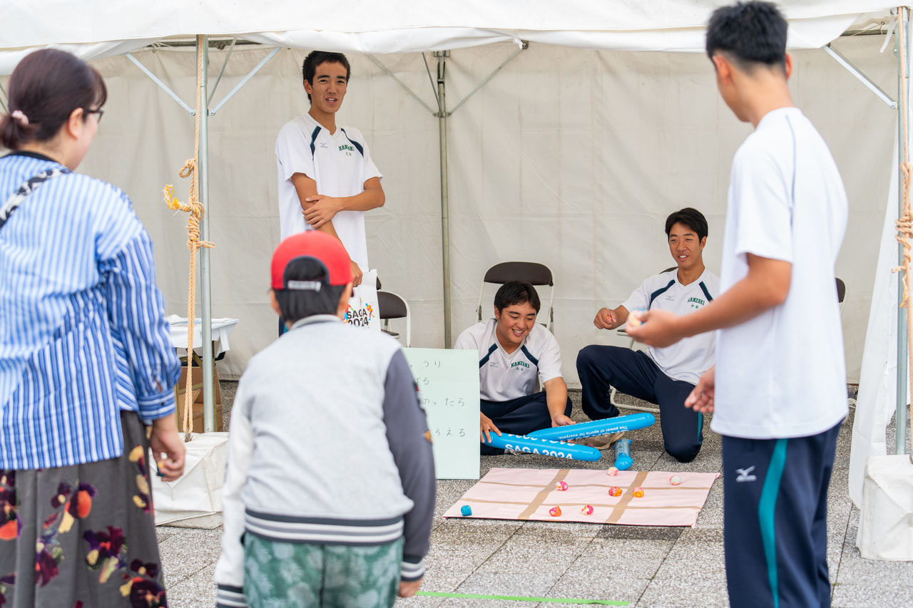画像:吉野ヶ里マルシェ神埼高校ブースの様子